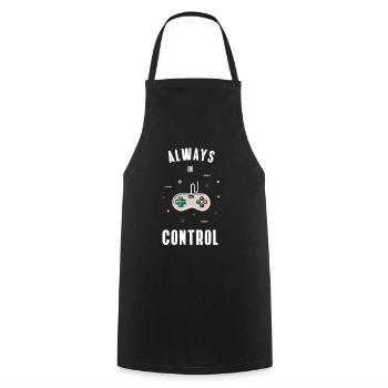 controller game retro computer play pc nerd gaming - Cooking Apron - black - Front - AI Model Male 185 dark (185cm)