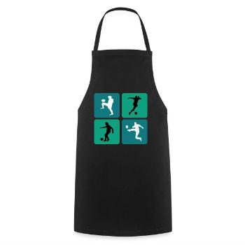 Football - Tablier de cuisine - noir - Devant - AI Model Male 185 dark (185cm)