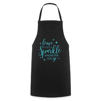 Leave a little sparkle wherever you go - Cooking Apron - black - Front - AI Model Male 185 dark (185cm)