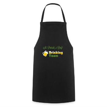 Jour Équipe potable de Saint-Patrick - Tablier de cuisine - noir - Devant - AI Model Male 185 dark (185cm)