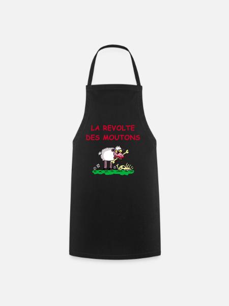 La révolte des moutons - Tablier de cuisine - noir