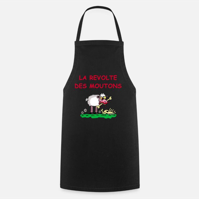 La révolte des moutons - Tablier de cuisine - noir