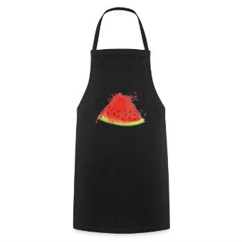 Melone - Wassermelone - Kochschürze - Schwarz - Vorne - AI Model Male 185 dark (185cm)