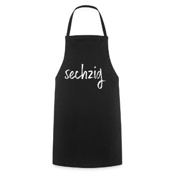 60 sechzig 60. Geburtstag Geschenk - Kochschürze - Schwarz - Vorne - AI Model Male 185 dark (185cm)