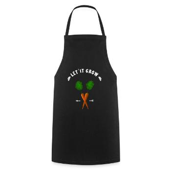 carrot grow garden farmer farmer garden gardener - Cooking Apron - black - Front - AI Model Male 185 dark (185cm)