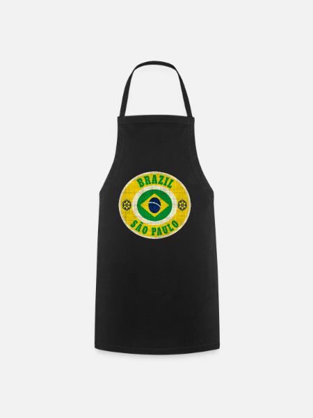 Brasilien Sao Paulo / Geschenk / Geschenkidee - Kochschürze - Schwarz