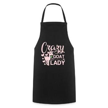 Crazy goat lady - Cooking Apron - black - Front - AI Model Male 185 dark (185cm)