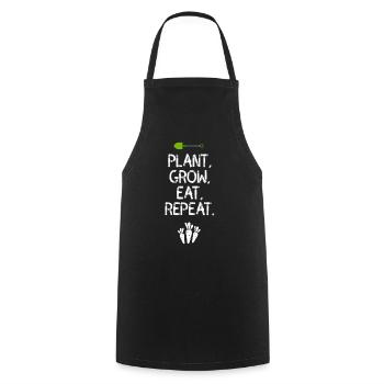 garden gardener farmer organic bio vegan farmer - Cooking Apron - black - Front - AI Model Male 185 dark (185cm)