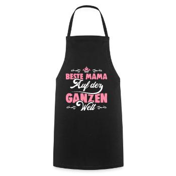 Beste Mama Mutter Muttertag Geschenk Idee - Kochschürze - Schwarz - Vorne - AI Model Male 185 dark (185cm)