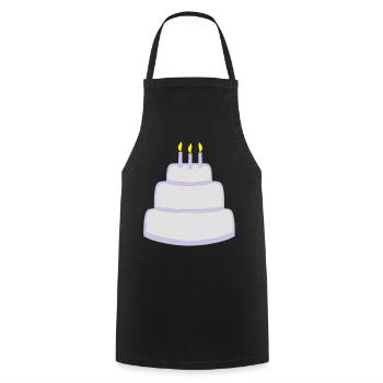Birthday Cake - Cooking Apron - black - Front - AI Model Male 185 dark (185cm)