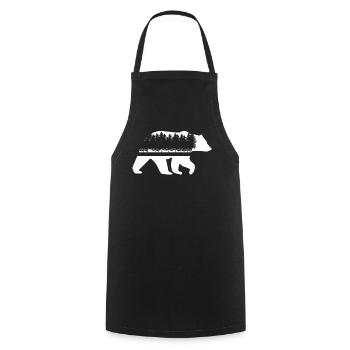 Brown bear black bear gift idea - Cooking Apron - black - Front - AI Model Male 185 dark (185cm)