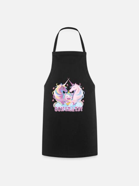 Unicorn nice cool gift - Cooking Apron - black