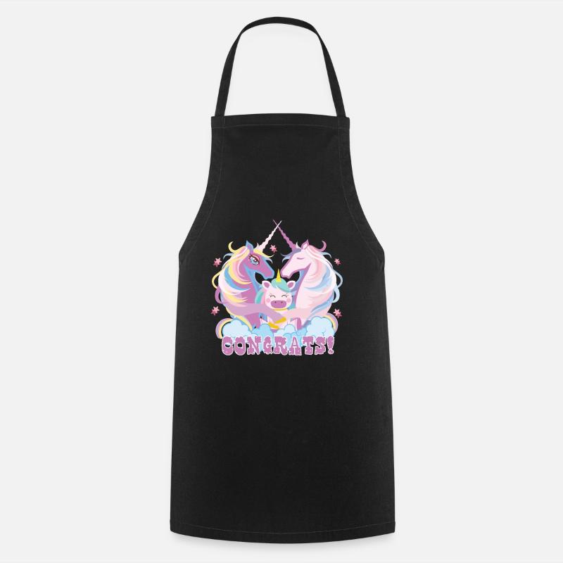 Unicorn nice cool gift - Cooking Apron - black