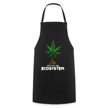 Cannabis Rette das Ökosystem Geschenk Idee - Kochschürze - Schwarz - Vorne - AI Model Male 185 dark (185cm)