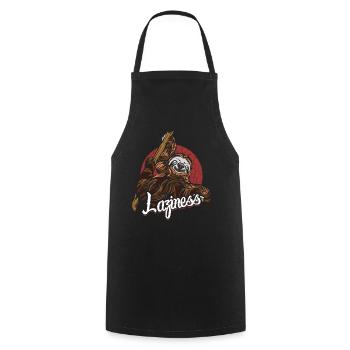 Faultier Faultiere Faulheit Geschenk Idee - Kochschürze - Schwarz - Vorne - AI Model Male 185 dark (185cm)