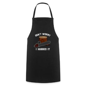 Cadeau en bois pour le travail du bois - Tablier de cuisine - noir - Devant - AI Model Male 185 dark (185cm)