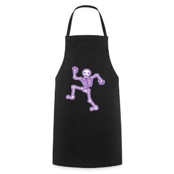 Children's motifs dancing skeleton children's shirt bones - Cooking Apron - black - Front - AI Model Male 185 dark (185cm)