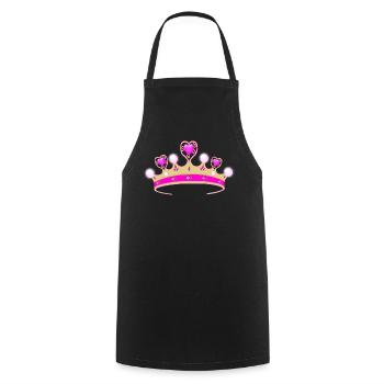 You are the princess! - Cooking Apron - black - Front - AI Model Male 185 dark (185cm)