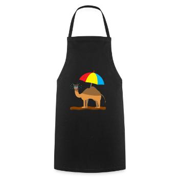 Kindershirt Kamel Kindermotiv schwitzendes Kamel - Kochschürze - Schwarz - Vorne - AI Model Male 185 dark (185cm)