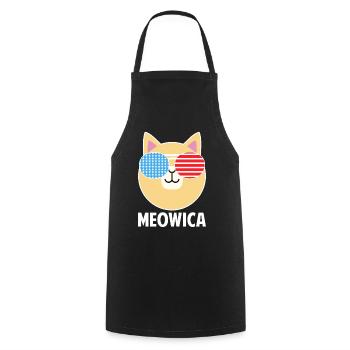 Meowica cats land great gift idea - Cooking Apron - black - Front - AI Model Male 185 dark (185cm)
