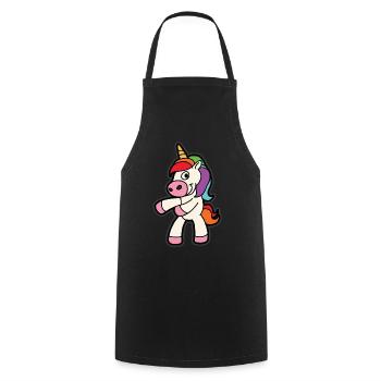 Floss Unicorn comme une chemise de danse Boss - Tablier de cuisine - noir - Devant - AI Model Male 185 dark (185cm)