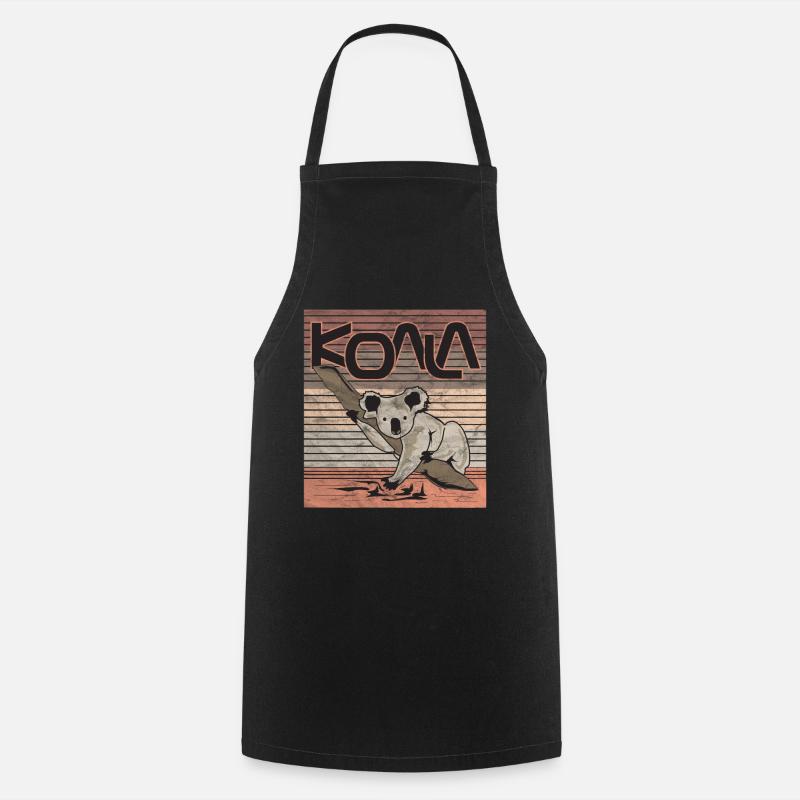 Koala rétro - Tablier de cuisine - noir