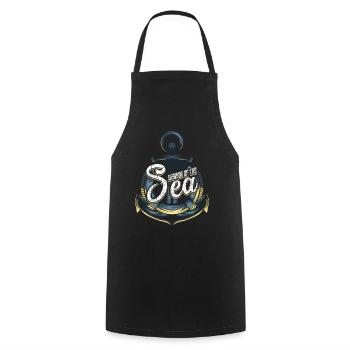 Warriors of the sea - Cooking Apron - black - Front - AI Model Male 185 dark (185cm)