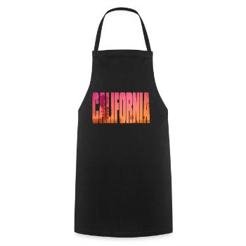 Californie - Tablier de cuisine - noir - Devant - AI Model Male 185 dark (185cm)