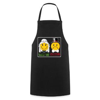 Game over - Cooking Apron - black - Front - AI Model Male 185 dark (185cm)