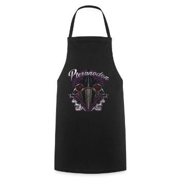 Cyborg Pteranodon Dinosaur Scifi - Cooking Apron - black - Front - AI Model Male 185 dark (185cm)
