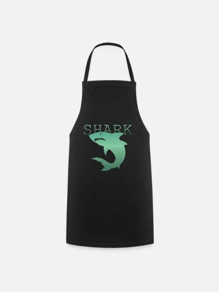 requin - Tablier de cuisine - noir