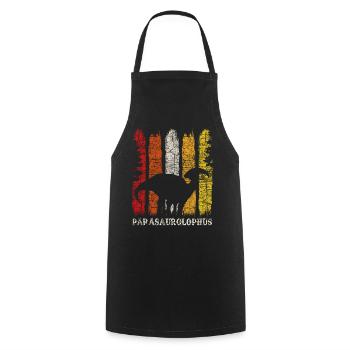 Parasaurolophus dinosaur - Cooking Apron - black - Front - AI Model Male 185 dark (185cm)