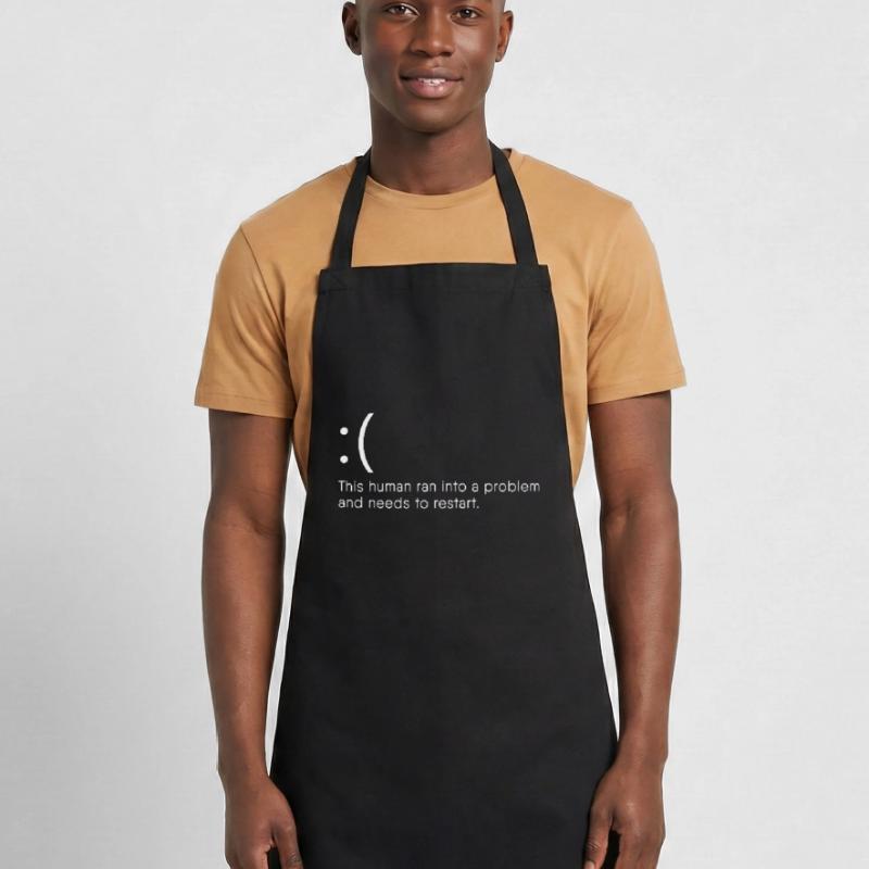 Computer Nerd Blue Screen Cooking Apron