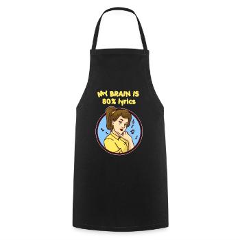 Musik Liebhaber Nerd Ohrwurm Leben Geschenkidee - Kochschürze - Schwarz - Vorne - AI Model Male 185 dark (185cm)