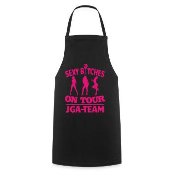 T-shirt de fête de la poule - Tablier de cuisine - noir - Devant - AI Model Male 185 dark (185cm)