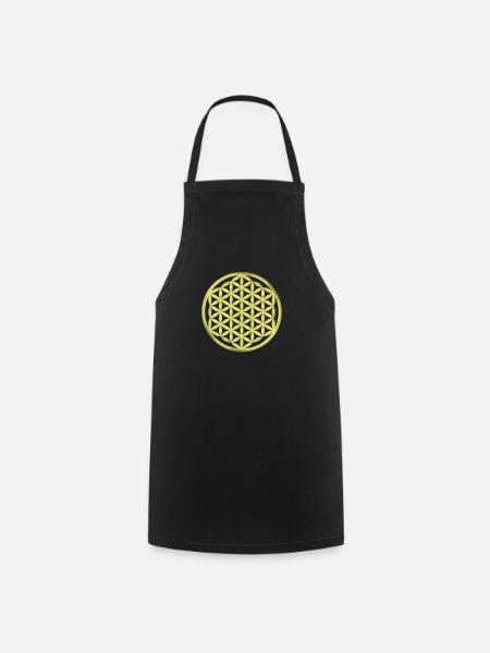 Fleur de vie / Fleur de vie / Fleur de vie - Tablier de cuisine - noir