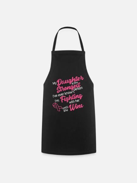 Mois de prévention du cancer du sein fille cancer du sein - Tablier de cuisine - noir