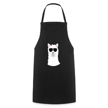 LAMA - LLAMA - Kochschürze - Schwarz - Vorne - AI Model Male 185 dark (185cm)