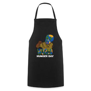 Welt hunger und Welt Nahrungstag Geschenkidee - Kochschürze - Schwarz - Vorne - AI Model Male 185 dark (185cm)