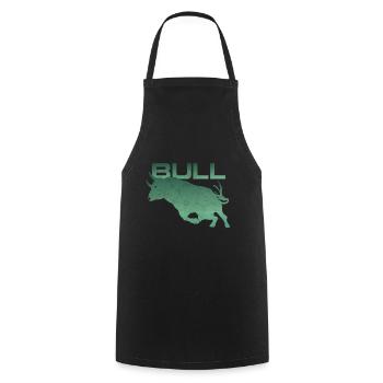 Silhouette de taureau - Tablier de cuisine - noir - Devant - AI Model Male 185 dark (185cm)