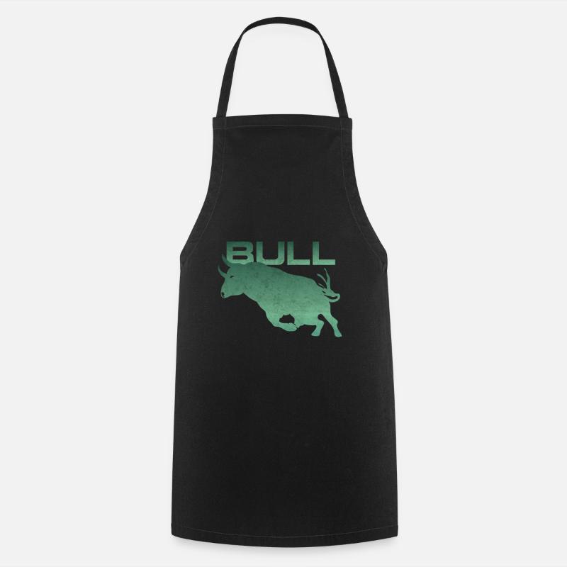 Bull silhouette - Cooking Apron - black