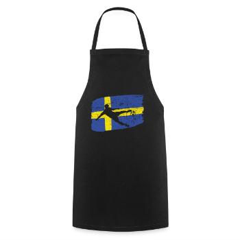 Schweden Fußball Land Geschenkidee - Cooking Apron - black - Front - AI Model Male 185 dark (185cm)