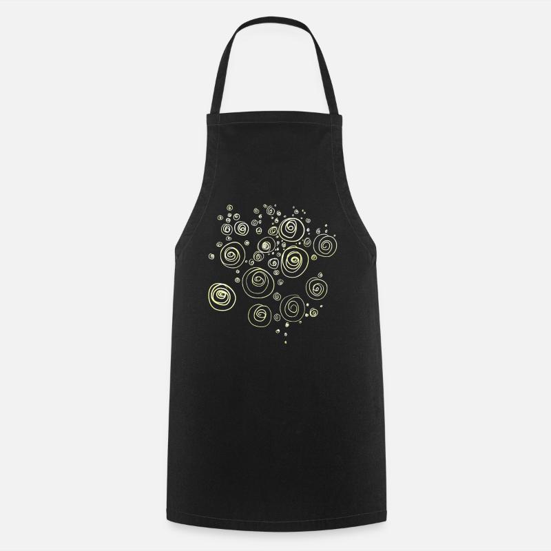 Shells / Spirals Abstract - Cooking Apron - black
