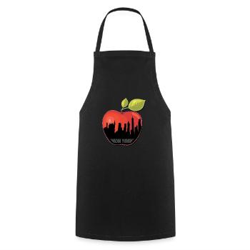 BIG APPLE - Kochschürze - Schwarz - Vorne - AI Model Male 185 dark (185cm)
