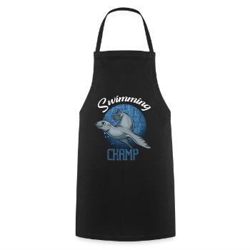 Sea Lion - Cooking Apron - black - Front - AI Model Male 185 dark (185cm)