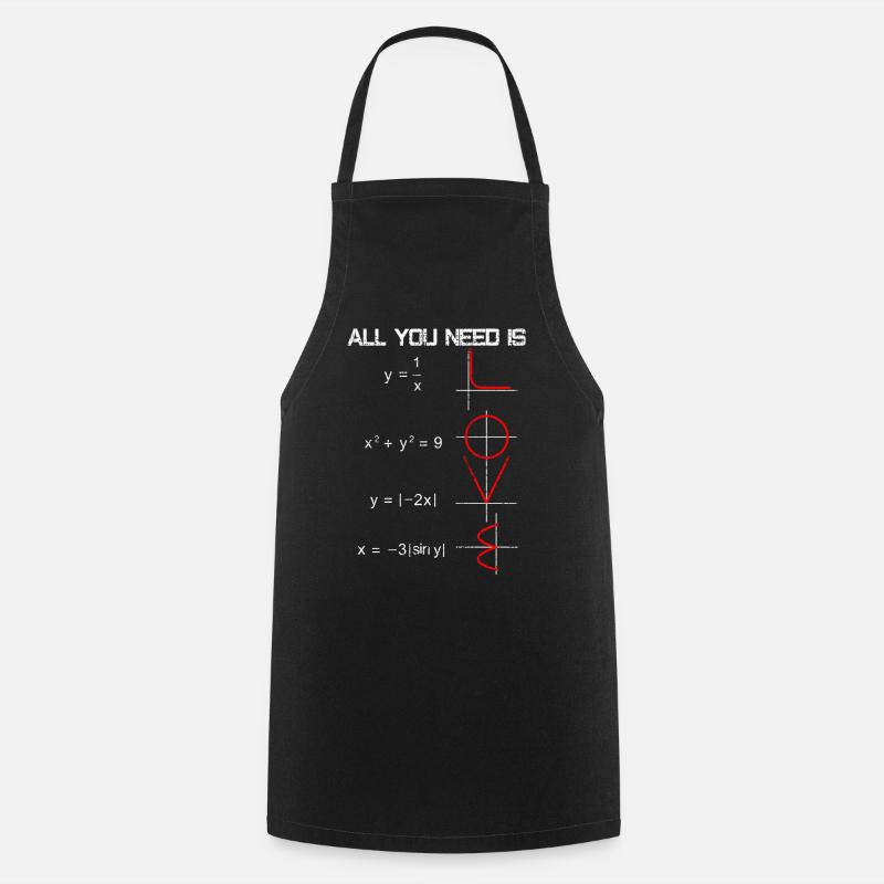 Amour de math - Tablier de cuisine - noir
