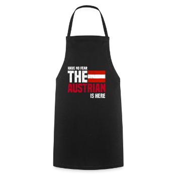 Austria - Cooking Apron - black - Front - AI Model Male 185 dark (185cm)