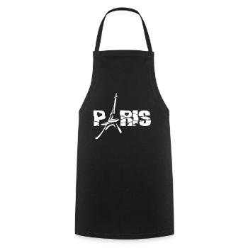 Paris France T-shirt - Tablier de cuisine - noir - Devant - AI Model Male 185 dark (185cm)