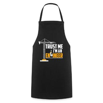 Faites-moi confiance, je suis un ingénieur t-shirt drôle - Tablier de cuisine - noir - Devant - AI Model Male 185 dark (185cm)
