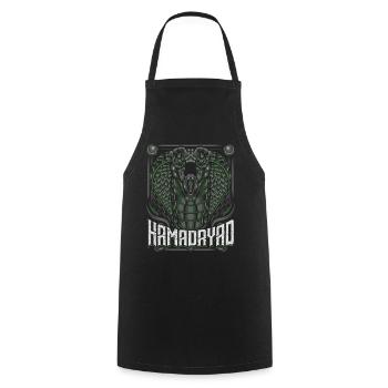 Modern Trendy King Cobra Snake venomous snake - Cooking Apron - black - Front - AI Model Male 185 dark (185cm)